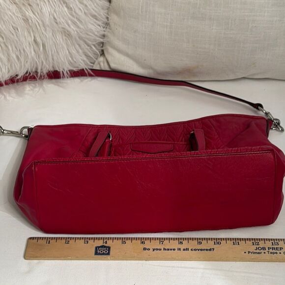 Coach Red Quilted Leather Tote Bag - Picture 6 of 11